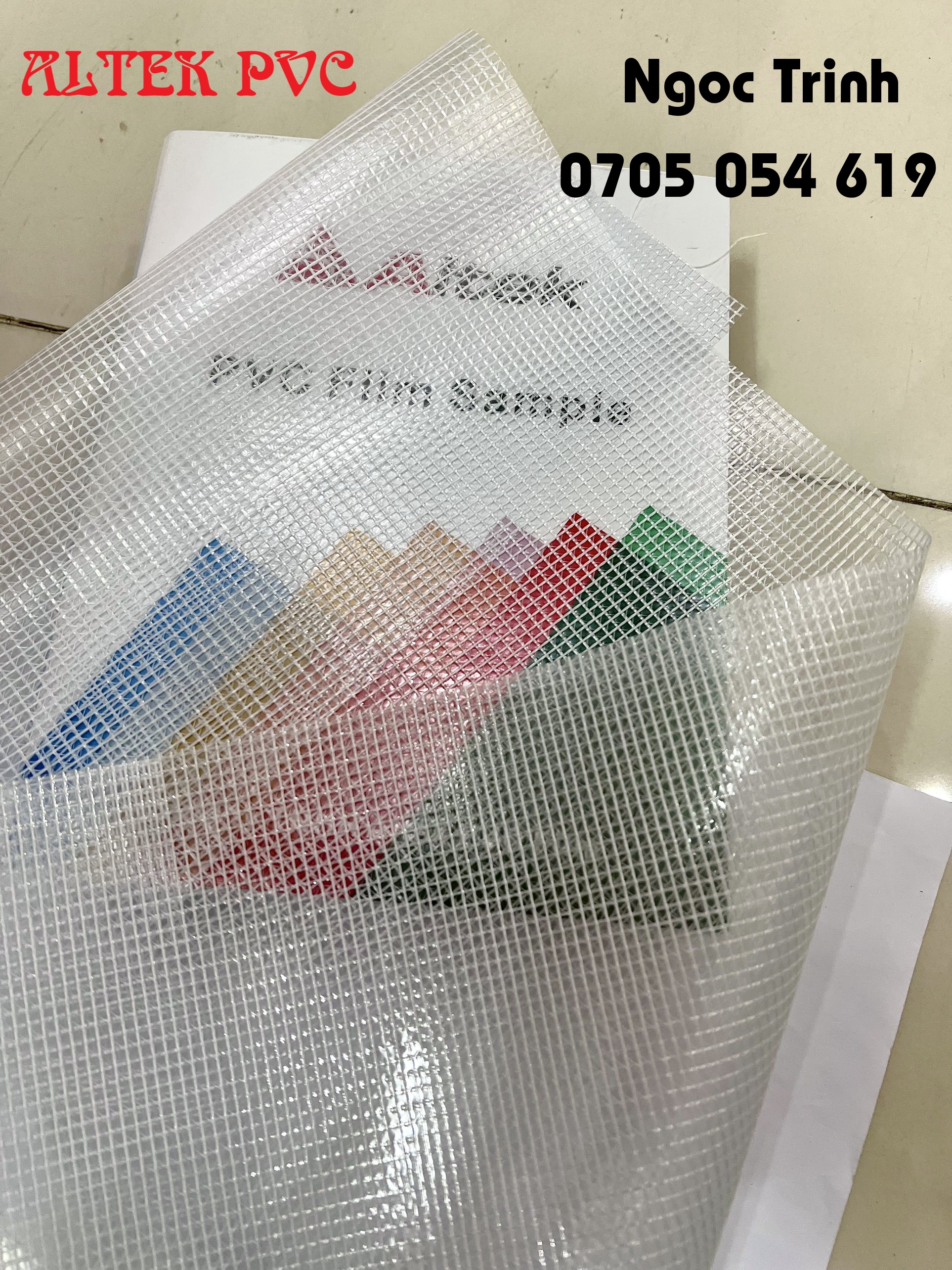 Màng nhựa PVC kẹp lưới nhỏ